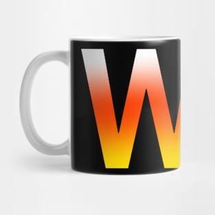 Fire Letter W Mug